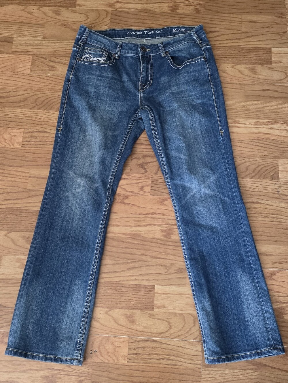 Cowgirl Tuff Women’s Blue Bootcut Jeans